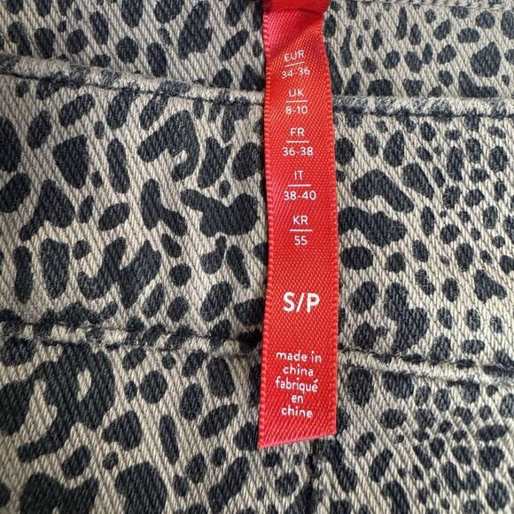 SPANX Jean-ish Ankle Leggings Jeans Size S Dots Animal Print Brown Black 20018R - Picture 9 of 12